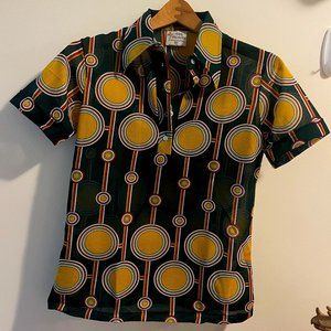 70s Preppy Vintage Top - SO CUTE! Size M